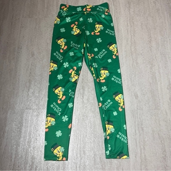 Looney Tunes Tweety Bird St. Patrick's day leggings lucky Charm - Picture 1 of 7